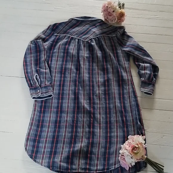Denim & Supply Ralph Lauren Blue Plaid Top - Picture 4 of 4